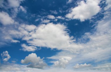 Clouds in the blue sky clipart