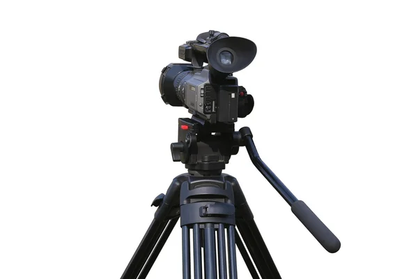 Videocamera on mount isolated — Stock Photo, Image