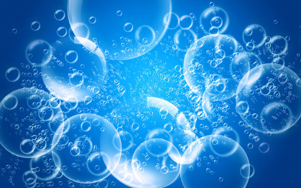 Underwater bubbles background