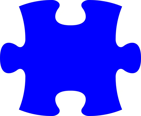 Blauwe raadselstuk — Stockvector