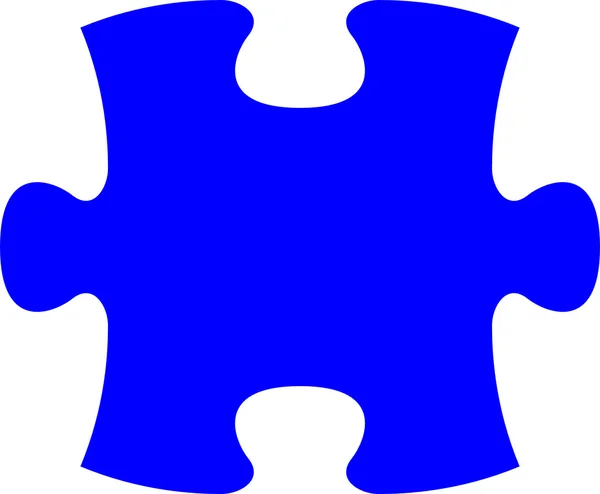 Blaues Puzzleteil — Stockvektor