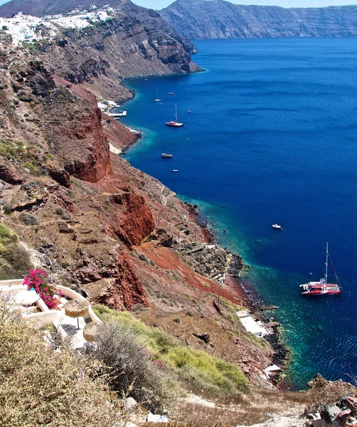 Costa dell'isola di Santorini . — Foto Stock