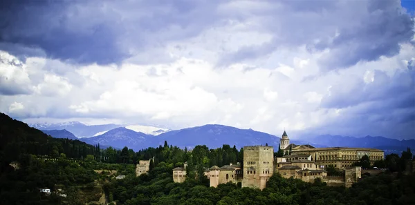 Alhambra Spagna Castello Grande Vista Foto Stock Royalty Free