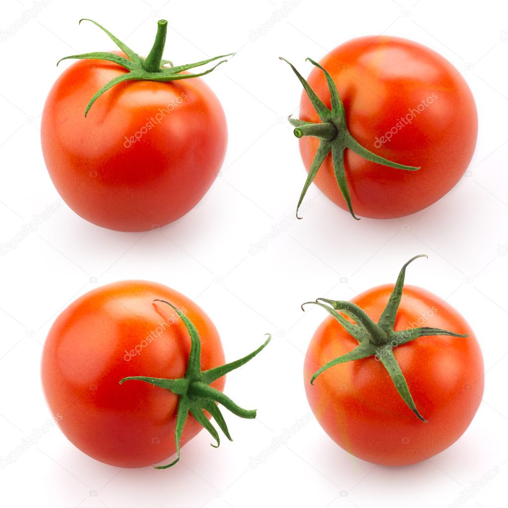 Tomato set isolated on white