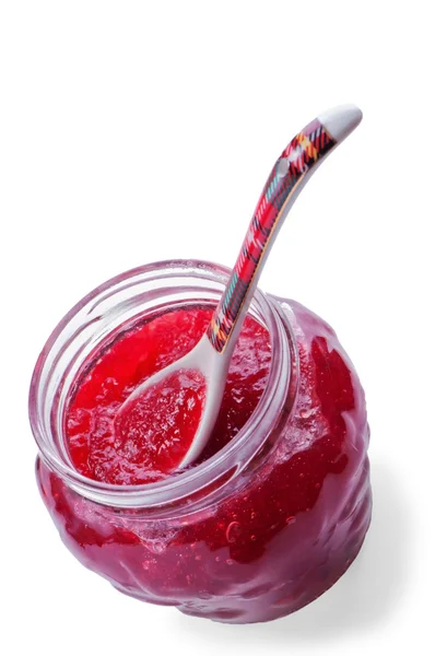 stock image Strawberry jam jug