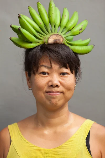 Kvinna banan — Stockfoto
