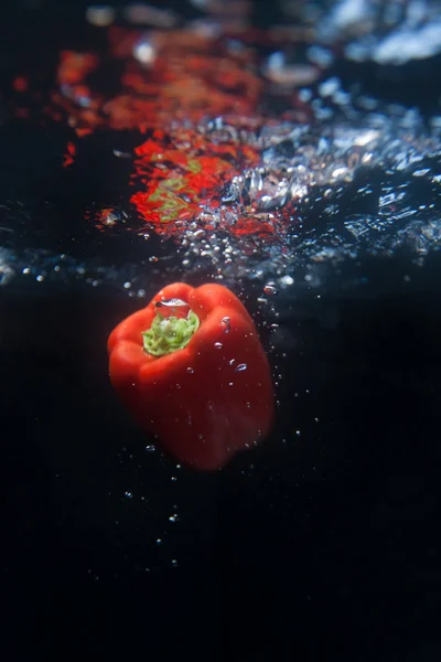 Pepe rosso in acqua — Foto Stock