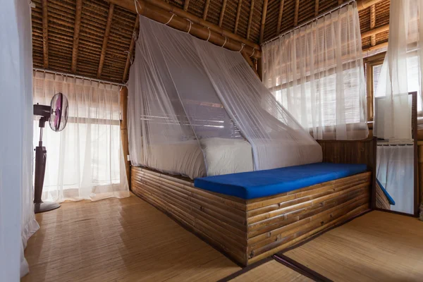 Bamboo bedroom — Zdjęcie stockowe