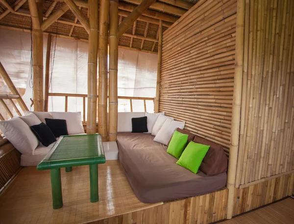 Zona de estar de bambú — Foto de Stock