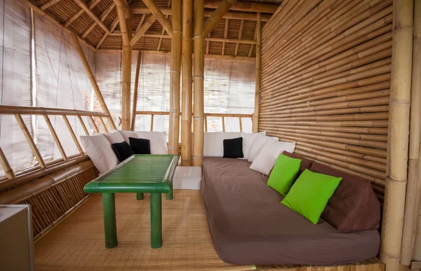 Zona de estar de bambú — Foto de Stock