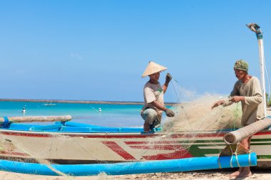 Balinese fishermen clipart