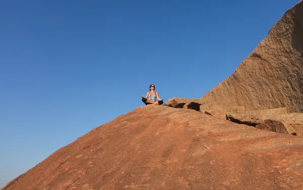 stock image Hampi meditation