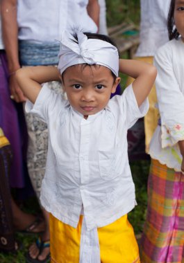 Traditional Balinese pilgrim clipart