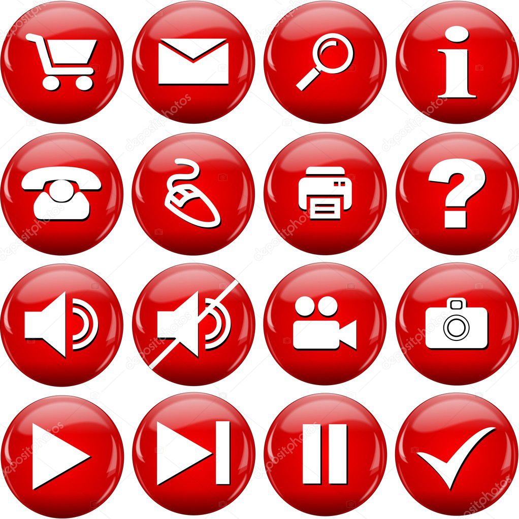 Web icons, buttons set