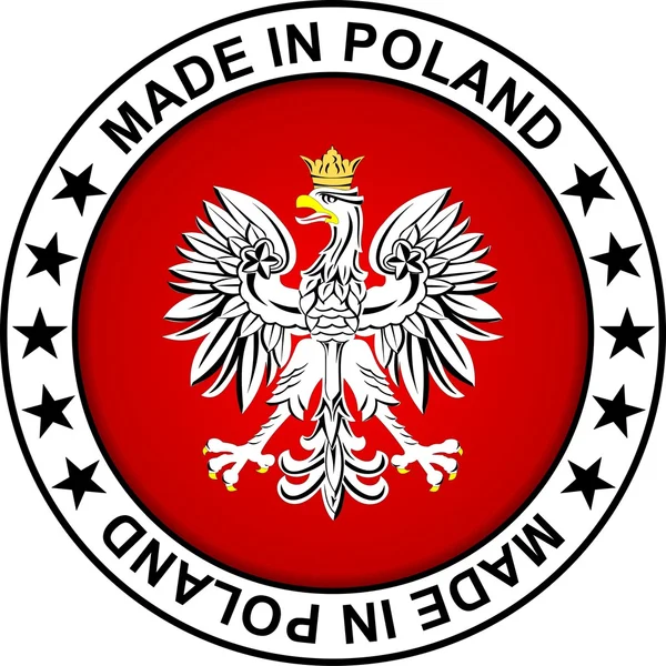Fabricado em polônia — Vetor de Stock