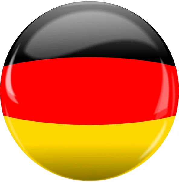 Niemiecki, Niemcy flaga i przycisk. — Wektor stockowy