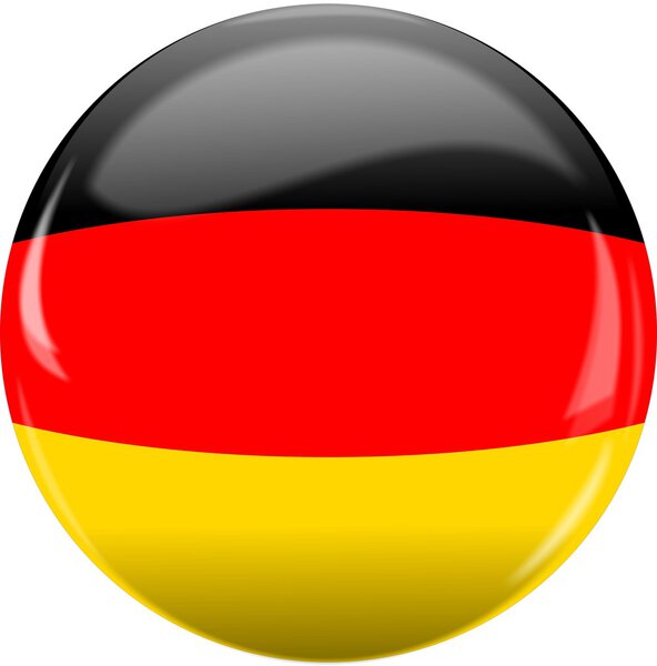 German, Germany flag and button.