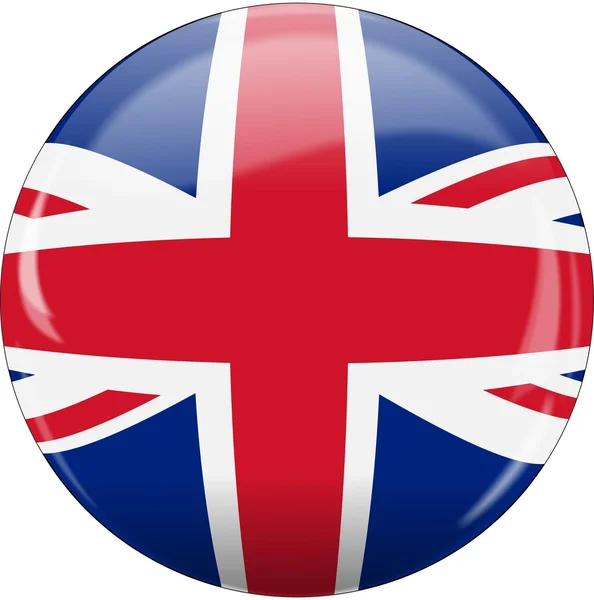 Drapeau de l'Angleterre Royaume-Uni bouton — Image vectorielle