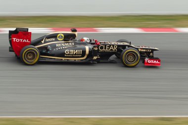 Kimi Raikkonen Lotus E20 - Test Barcelona 2012 clipart