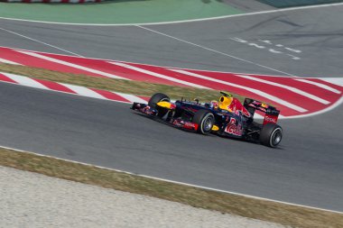 Mark Webber (AUS) Red Bull Racing RB8 on track clipart