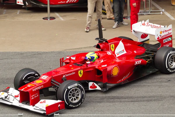 Felipe Massa fuera de caja - Test Days Barcelona — Foto de Stock
