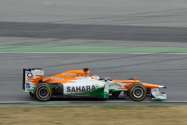 Paul di Resta on Force India, Test Barcelona 2012 — Stock Photo, Image