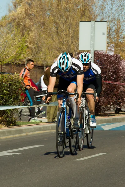 Ciclista de equipa Fotografia De Stock
