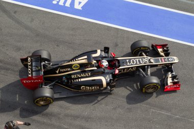 F1 Kimi Raikkonen Lotus E20 2012 clipart