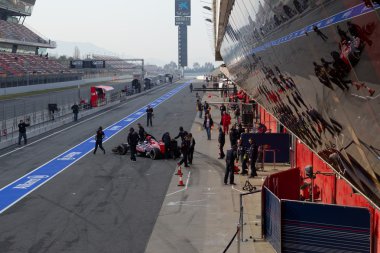 Daniel Ricciardo on Pit-line, Toro Rosso clipart