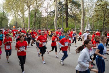 Runners on Madrid clipart