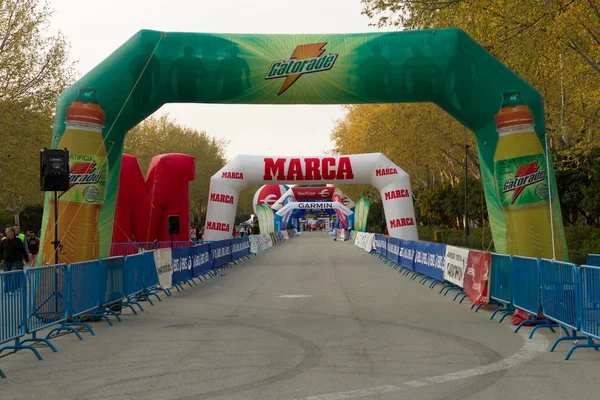 Camino de media maratón en Madrid Fotos de stock libres de derechos