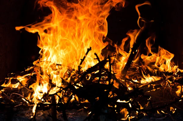 Hoření ohně — Stock fotografie