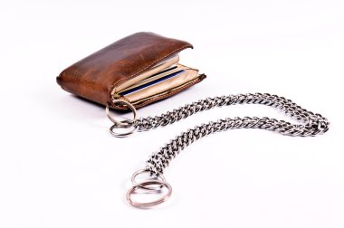 Wallet and chain clipart