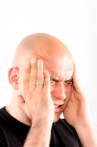 Glatze Kopfschmerzen — Stockfoto