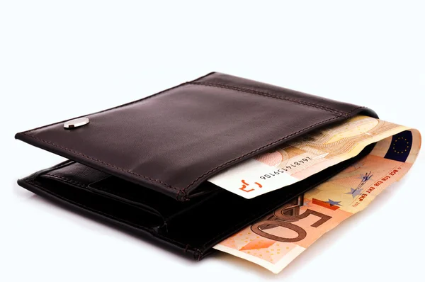 Pengar i en plånbok — Stockfoto