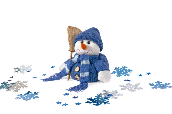 Muñeco de nieve, juguete de peluche —  Fotos de Stock