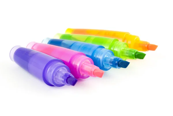 stock image Five colorful highlighters