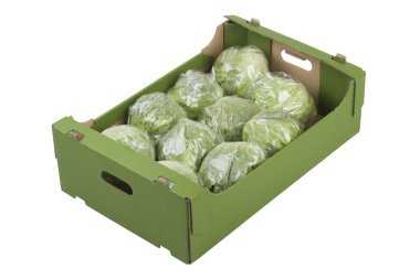 Box of Iceberg Lettuces clipart