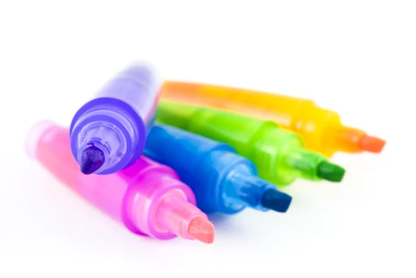 stock image Five colorful highlighters