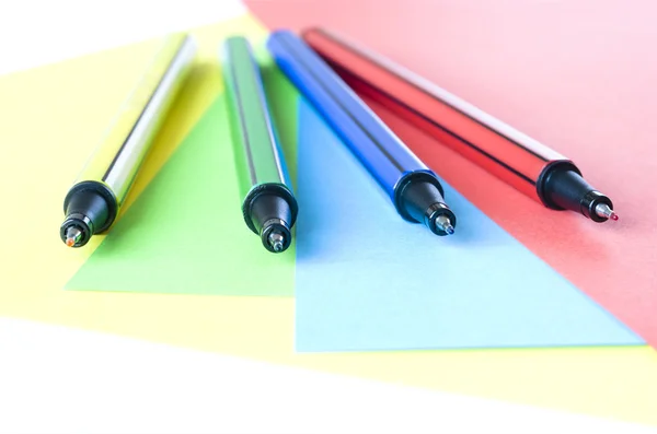 Kleurrijke pennen — Stockfoto