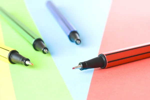 Kleurrijke pennen — Stockfoto