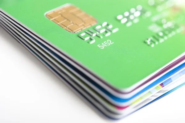 Kreditkartenstapel — Stockfoto
