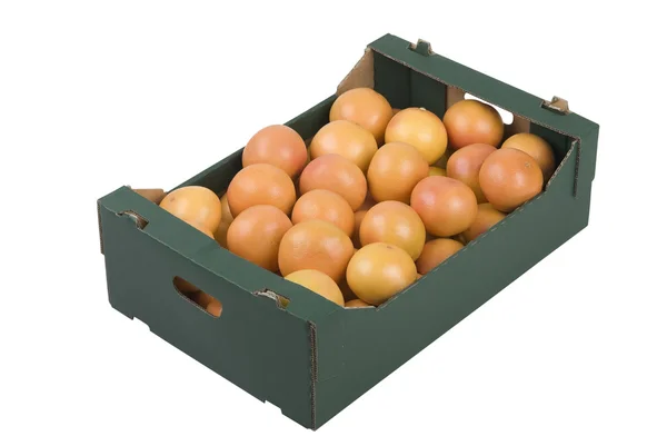 Schachtel Grapefruits — Stockfoto