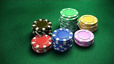 Casino 6 of chips 1 clipart