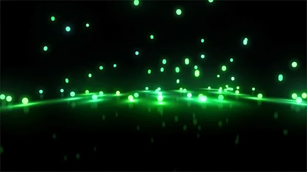 Vert rebondissant boules de lumière fond — Photo