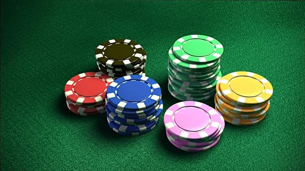 Casino 6 di fiches 2 — Foto Stock