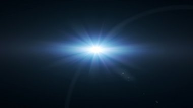 Blue space star flare clipart