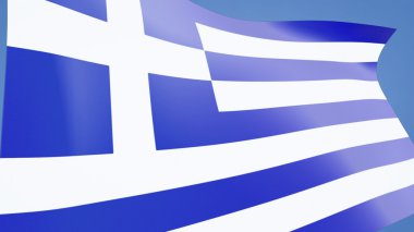 Greece flag close up clipart