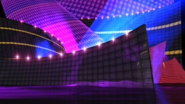 The disco stage set a clipart