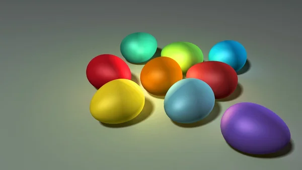 Uova di colore Pasqua — Foto Stock